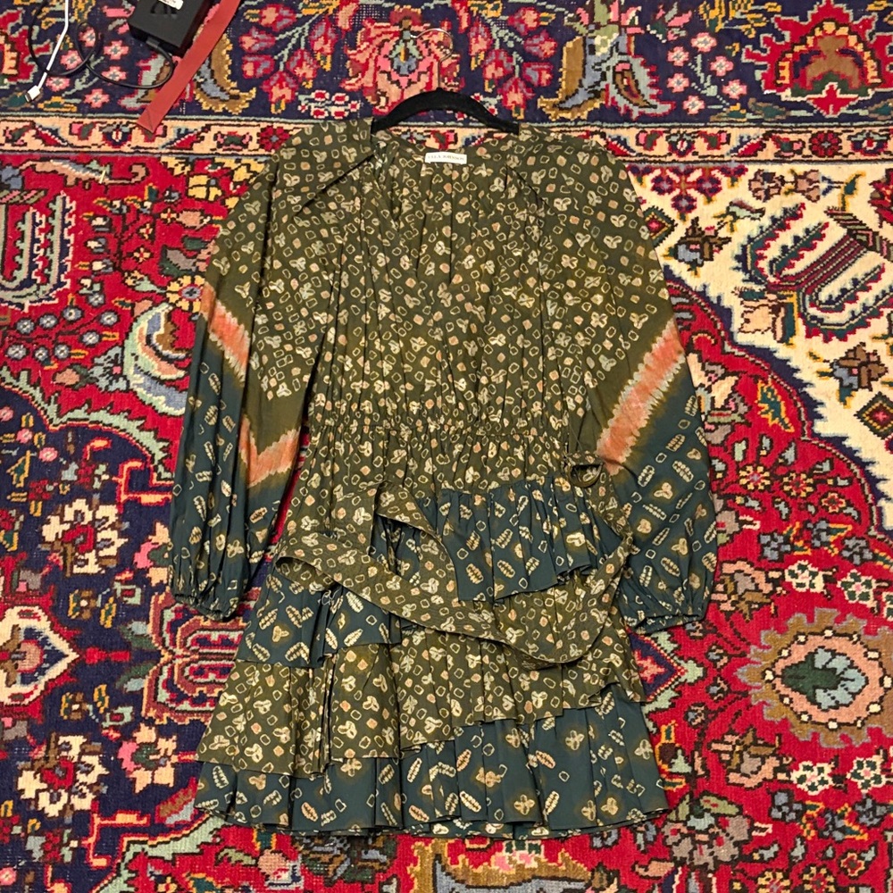 Ulla Johnson Olive Patterned Blouse - image 1